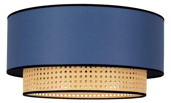 Duolla - Plafoniera BOHO 1xE27/15W/230V diametro 45 cm blu/rattan