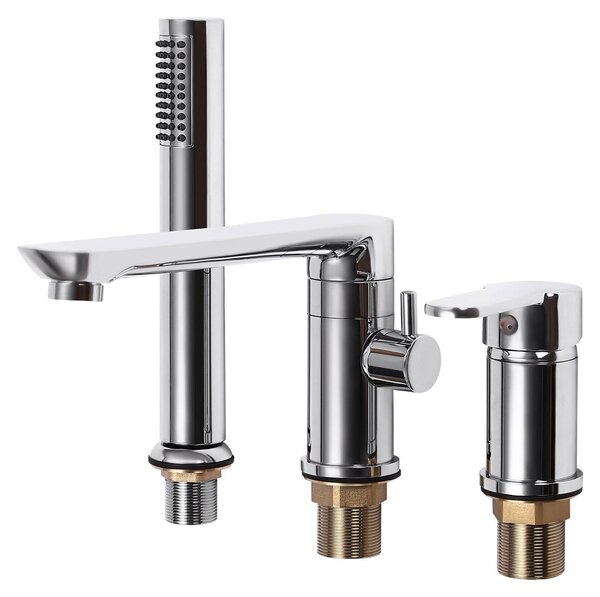 Rubinetto da bagno - Miscelatore per bagno - Rubinetti per bagno - Termostato per bagno - Rubinetto per doccia - Con doccetta manuale - Montaggio a parete