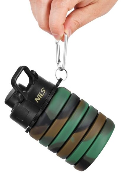Borraccia pieghevole in silicone military