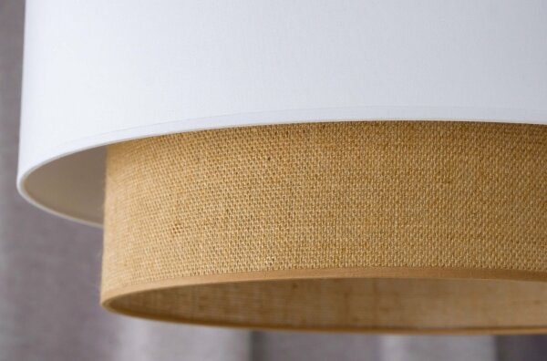 Duolla - Lampadario a sospensione con filo BOHO 1xE27/15W/230V diametro 45 cm bianco/marrone