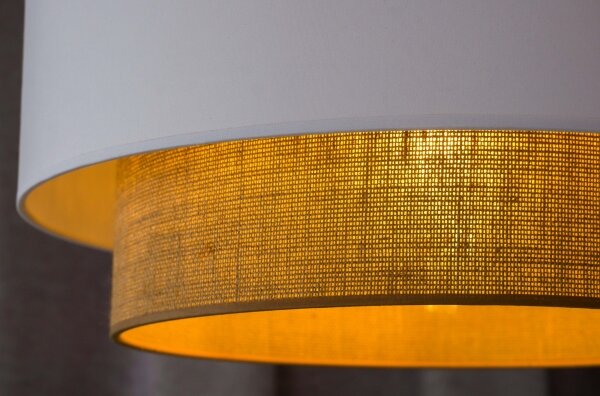 Duolla - Lampadario a sospensione con filo BOHO 1xE27/15W/230V diametro 45 cm bianco/marrone