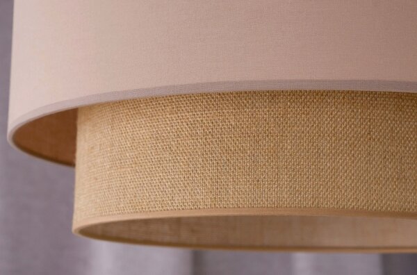 Duolla - Lampadario a sospensione con filo BOHO 1xE27/15W/230V diametro 45 cm beige/marrone