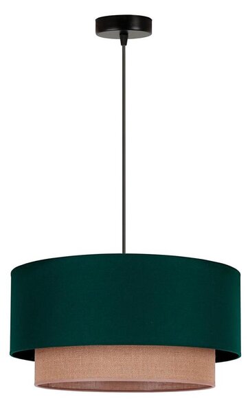 Duolla - Lampadario a sospensione con filo BOHO 1xE27/15W/230V diametro 45 cm verde/marrone