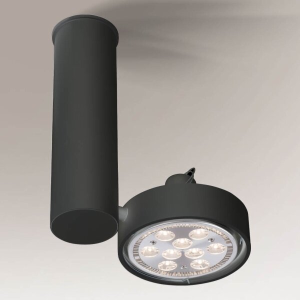 Shilo 2208 - Faretto NATORI 1xGU10/15W/230V nero
