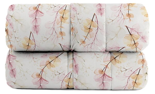 Trapunta Invernale Karma Singolo 170x260 cm in Poliestere Bouquet Rosa