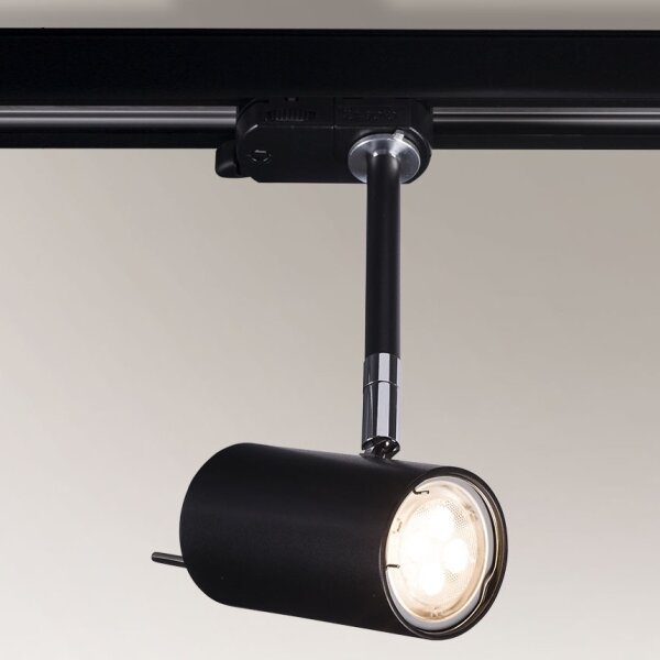 Shilo 6602 - Faretto su binario FUSSA 1xGU10/15W/230V nero