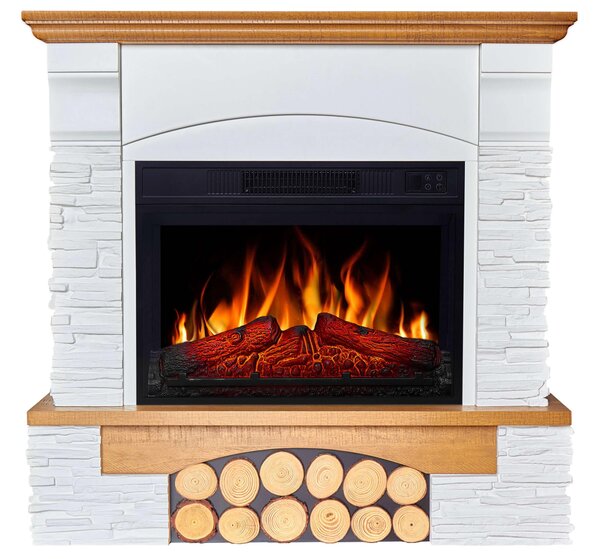 Camino elettrico ArtiFlame Roxwell AF23S, finitura noce