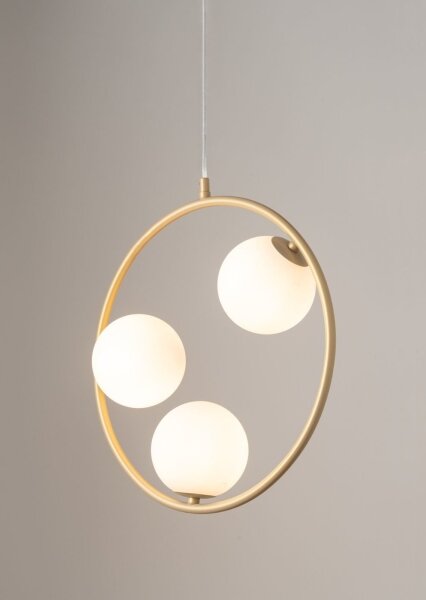 Lampadario a sospensione con filo AQUA 3xG9/12W/230V oro