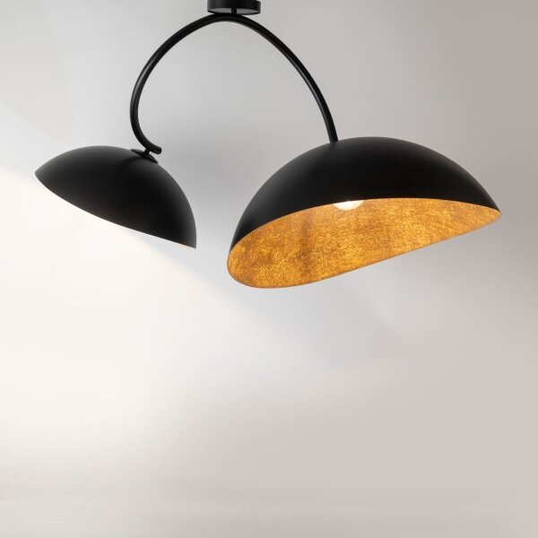 Lampadario a stelo SPACE 2xE27/60W/230V nero/rame