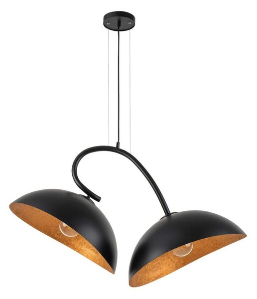 Lampadario a cavo SPACE 2xE27/60W/230V nero/rame