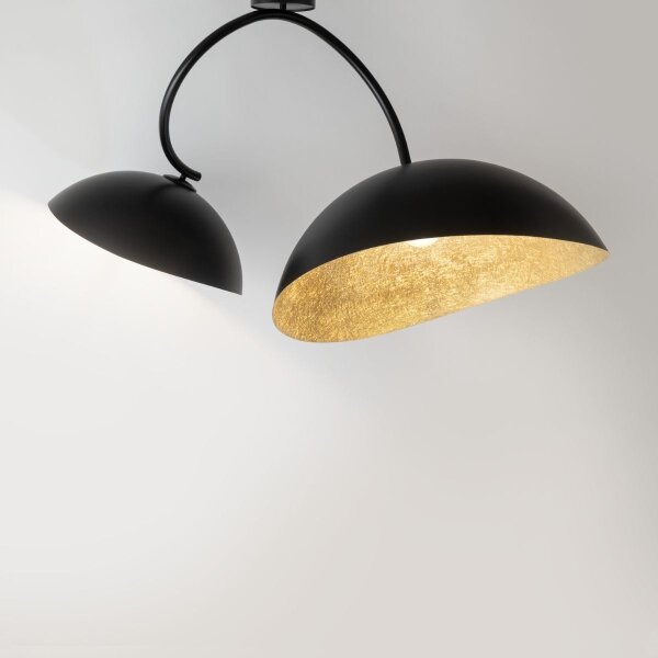 Lampadario a stelo SPACE 2xE27/60W/230V nero/oro