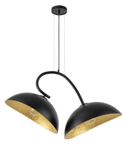 Lampadario a cavo SPACE 2xE27/60W/230V nero/oro
