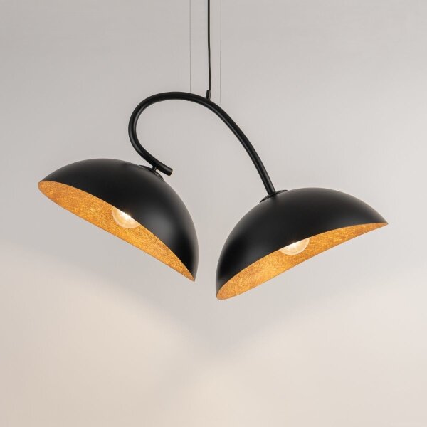 Lampadario a cavo SPACE 2xE27/60W/230V nero/rame