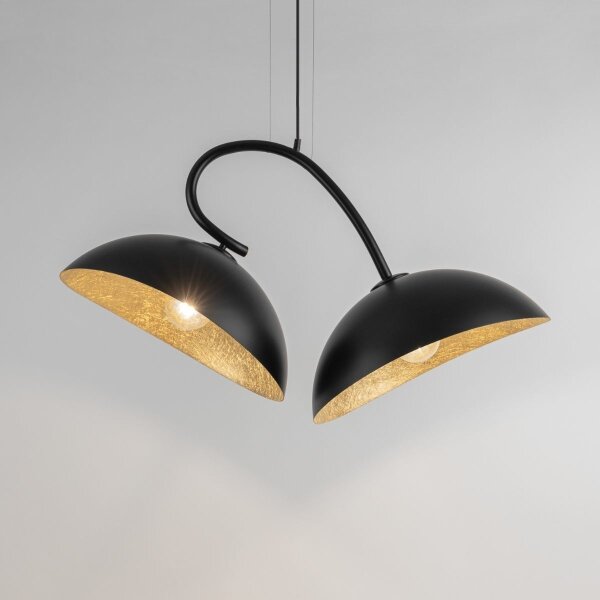Lampadario a cavo SPACE 2xE27/60W/230V nero/oro