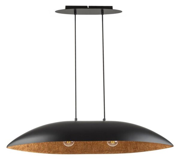 Lampadario a sospensione con filo GONDOLA 2xE27/60W/230V nero/rame