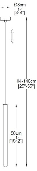 Zuma Line P0461-01A-F7F7 - Lampadario LED su filo LOYA LED/5W/230V