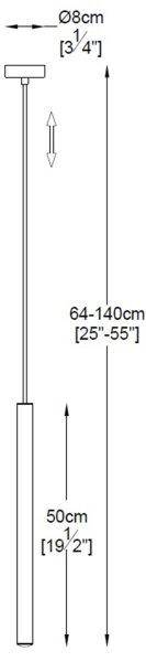 Zuma Line P0461-01A-F4F4 - Lampadario LED su filo LOYA LED/5W/230V