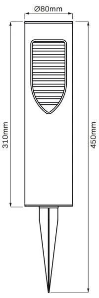 Lampada solare LED ADDIS LED/1,2V 600 mAh IP44 nera