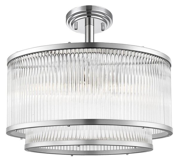Zuma Line C0528-05H-F4AC - Lampadario a sospensione con supporto rigido SERGIO 5xE14/60W/230V cromo