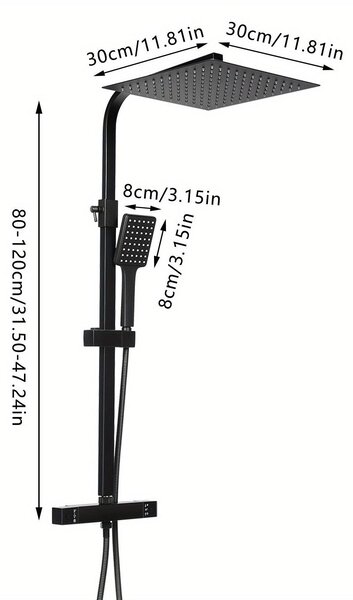 Doucheset - Set per doccia - Kit doccia - Doccetta - Sistema doccia - Miscelatore termostatico