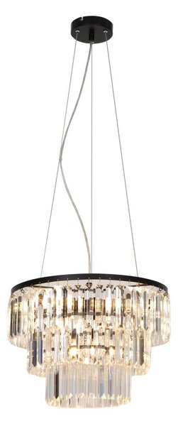 Zuma Line P17127-4 - Lampadario a sospensione con filo TIFANNY 4xE14/40W/230V nero