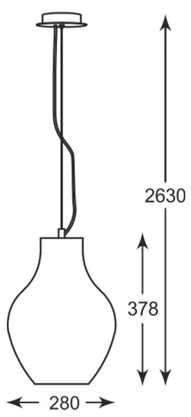 Zuma Line P19066A-D28 - Lampadario su filo BRESSO 1xE27/60W/230V