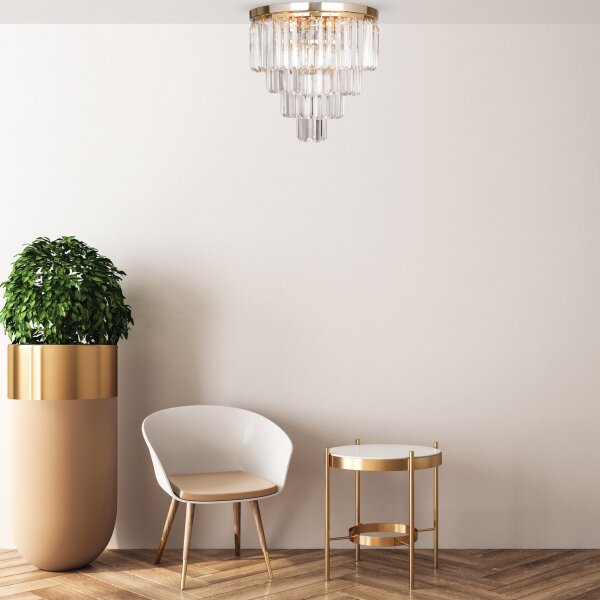 Brilagi - Plafoniera LED in cristallo MOZART 5xE14/40W/230V dorata