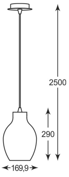 Zuma Line P19066A-D18 - Lampadario su filo BRESSO 1xE27/60W/230V