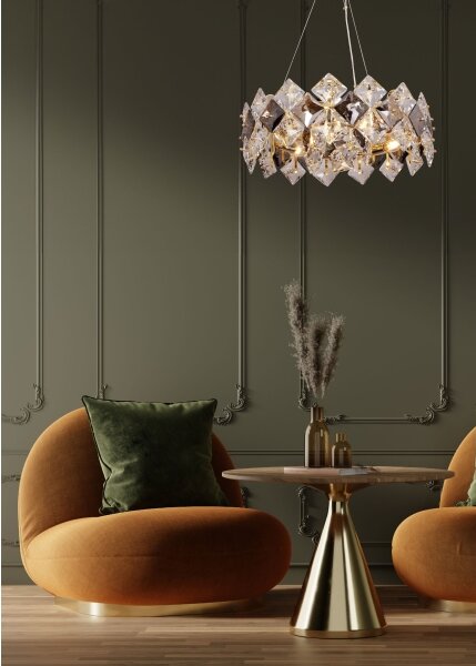 Zuma Line 9864-500 - Lampadario a sospensione con filo TIARA 6xE14/40W/230V oro