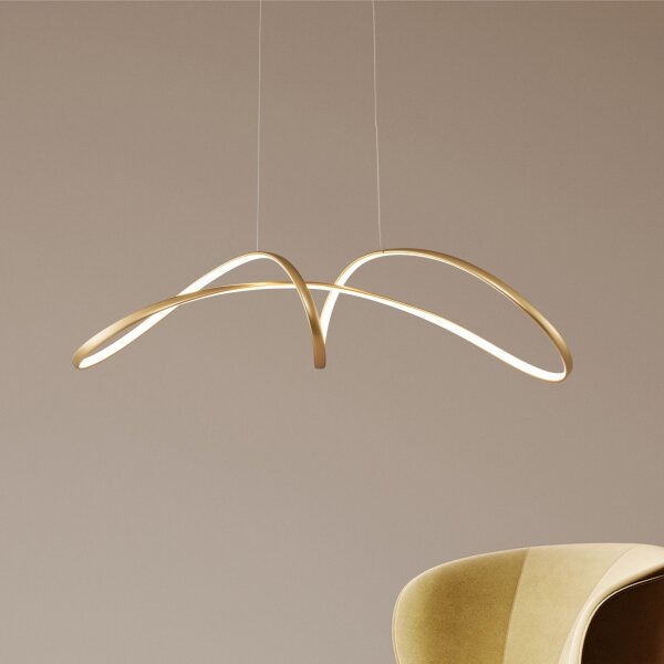 Zuma Line 20026P-GD - Lampadario LED a sospensione con filo FERMI LED/50W/230V 3000/4000/6000K