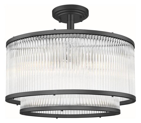 Zuma Line C0528-05H-P7AC - Lampadario a sospensione con supporto rigido SERGIO 5xE14/60W/230V nero