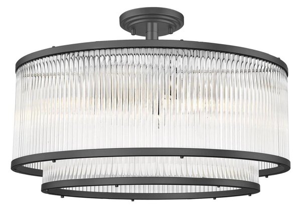 Zuma Line C0528-06H-P7AC - Lampadario a sospensione con supporto rigido SERGIO 6xE14/60W/230V nero