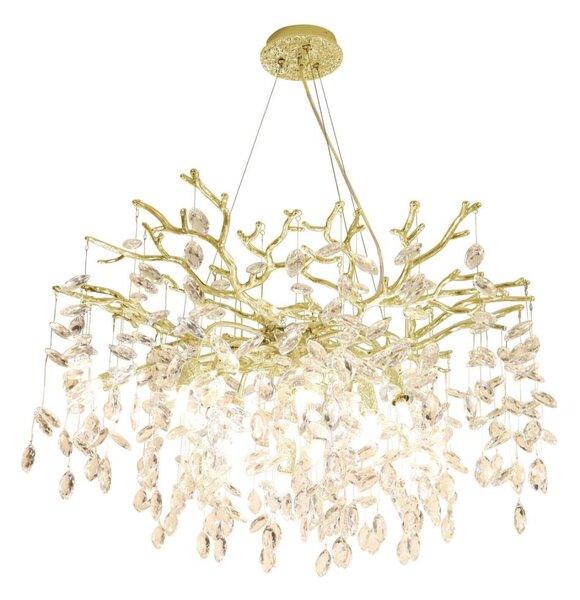 Zuma Line MD4115-1-EGN - Lampadario a sospensione con filo CINDY 10xG9/3,5W/230V oro