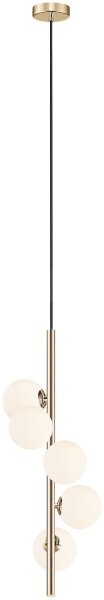 Zuma Line P0574-05E-F7AA - Lampadario a sospensione con filo ARCTURUS 5xG9/4W/230V oro