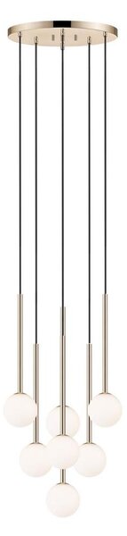 Zuma Line P0574-07F-F7AA - Lampadario a sospensione con filo ARCTURUS 7xG9/4W/230V oro