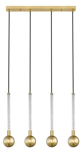 Zuma Line P0583-04A-2GHF - Lampadario a sospensione con filo MIDA 4xG9/6W/230V ottone