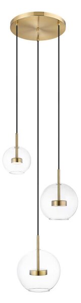 Zuma Line P0428-03L-L4AC - Lampadario LED a sospensione con filo ENCELADUS 3xLED/5W/230V oro