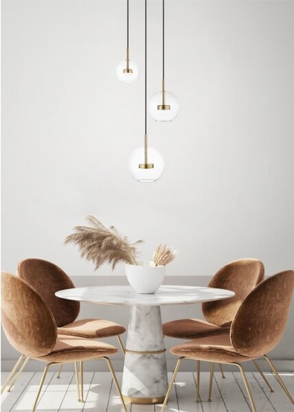 Zuma Line P0428-03L-L4AC - Lampadario LED a sospensione con filo ENCELADUS 3xLED/5W/230V oro