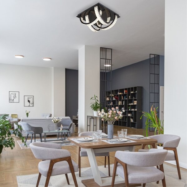 Zuma Line MX3274-4-3BCT - Lampada LED da soffitto TULA LED/23,5W/230V nera