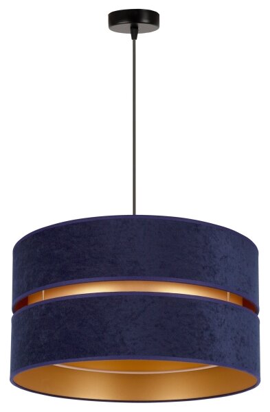 Duolla - Lampadario a sospensione con filo DUO 1xE27/15W/230V diametro 40 cm blu/oro