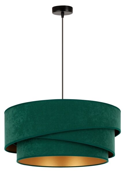 Duolla - Lampadario a sospensione con filo KOBO 1xE27/15W/230V diametro 45 cm verde/oro
