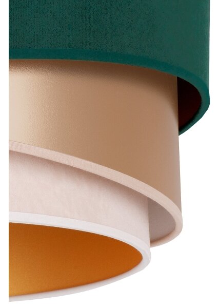 Duolla - Lampadario a plafone KOBO 1xE27/15W/230V diametro 45 cm verde/oro/color crema
