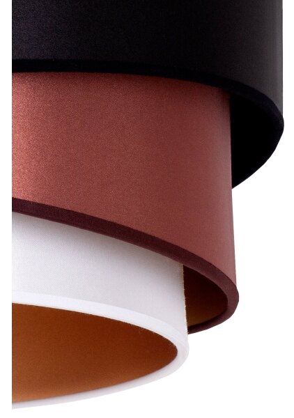 Duolla - Lampadario a sospensione con filo KOBO 1xE27/15W/230V diametro 45 cm nero/bordeaux/argento