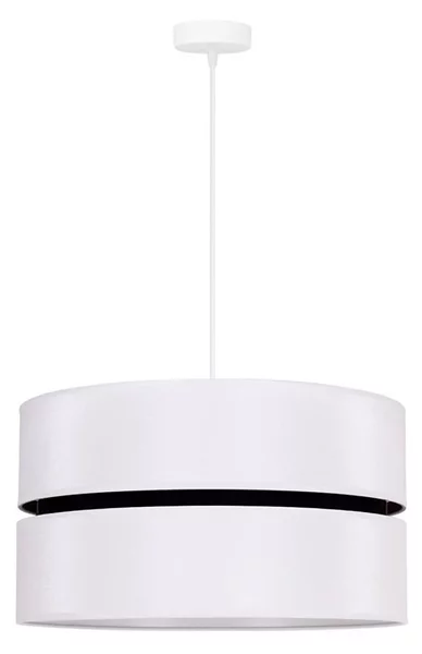 Duolla - Lampadario a sospensione con filo DUO 1xE27/15W/230V diametro 40 cm bianco/nero