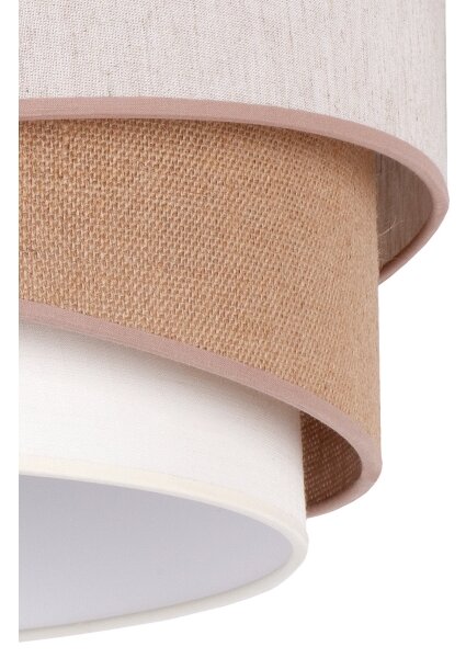 Duolla - Lampadario a plafone KOBO 1xE27/15W/230V diametro 45 cm beige/marrone/bianco