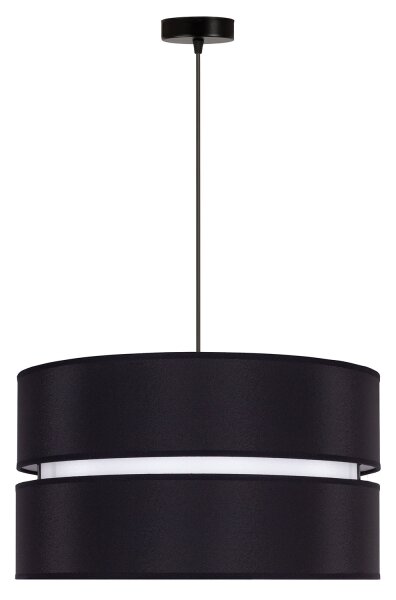 Duolla - Lampadario a sospensione con filo DUO 1xE27/15W/230V diametro 40 cm nero/bianco