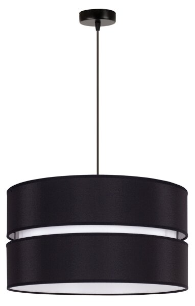 Duolla - Lampadario a sospensione con filo DUO 1xE27/15W/230V diametro 40 cm nero/bianco