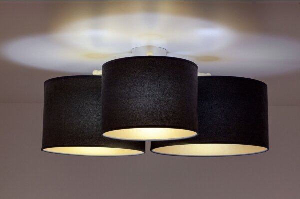 Duolla - Plafoniera ROLLER TRIO 3xE27/60W/230V antracite