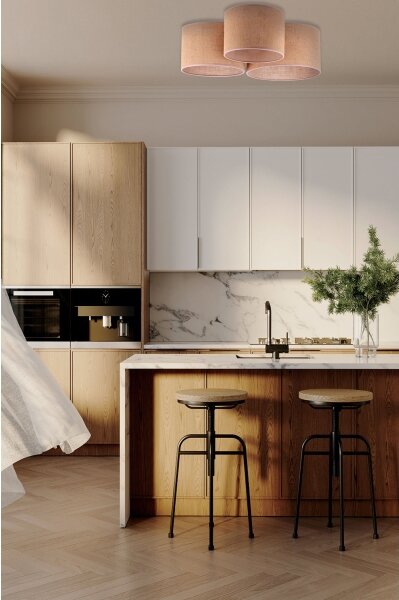 Duolla - Plafoniera ROLLER TRIO 3xE27/60W/230V beige