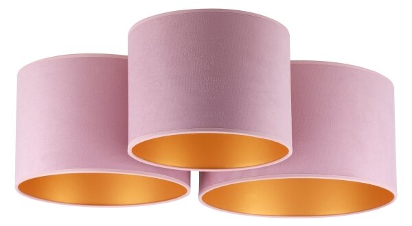 Duolla - Plafoniera ROLLER TRIO 3xE27/60W/230V rosa